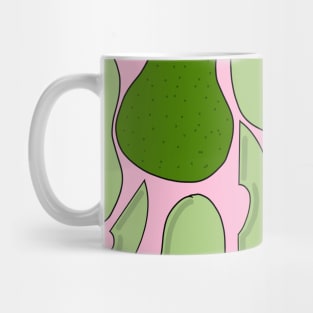 Avocado Pattern on Pink Mug